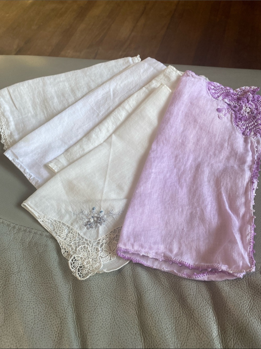 Vintage embroidered  Handkerchief Set of 6